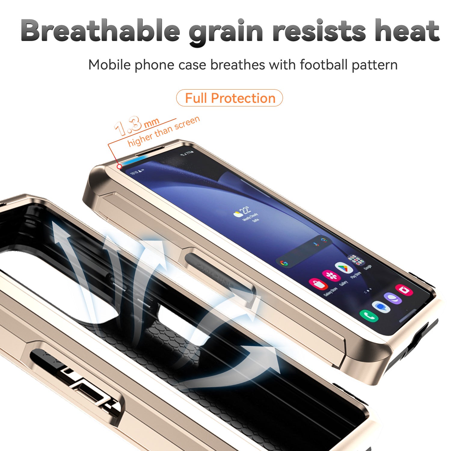 For Samsung Galaxy Z Fold6 5G Case Camera Protection PC+TPU Phone Cover Finger Ring Holder Kickstand - Gold For Samsung Galaxy Z Fold6 5G Case Camera Protection PC+TPU Phone Cover Finger Ring Holder Kickstand - Gold